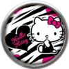 Hello Kitty on Zebra stripes