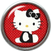 Hello Kitty on red background