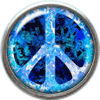 Blue peace sign