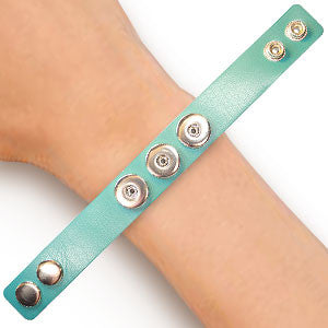 Bracelet - Smooth Leather Teal