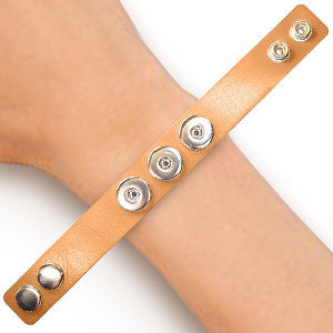 Bracelet - Smooth Leather Carmel