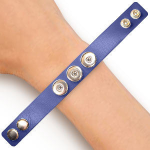 Bracelet - Smooth Leather Indigo