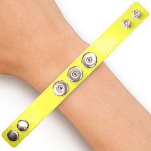 Bracelet - Smooth Leather Lemon Yellow