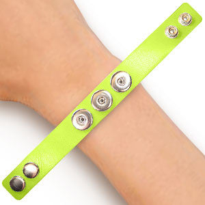 Bracelet - Smooth Leather Lime