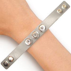 Bracelet - Smooth Leather Gray